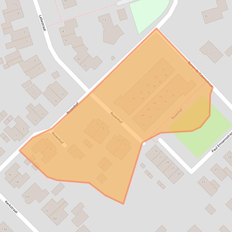 Kaart van postcodegebied 4725AL.