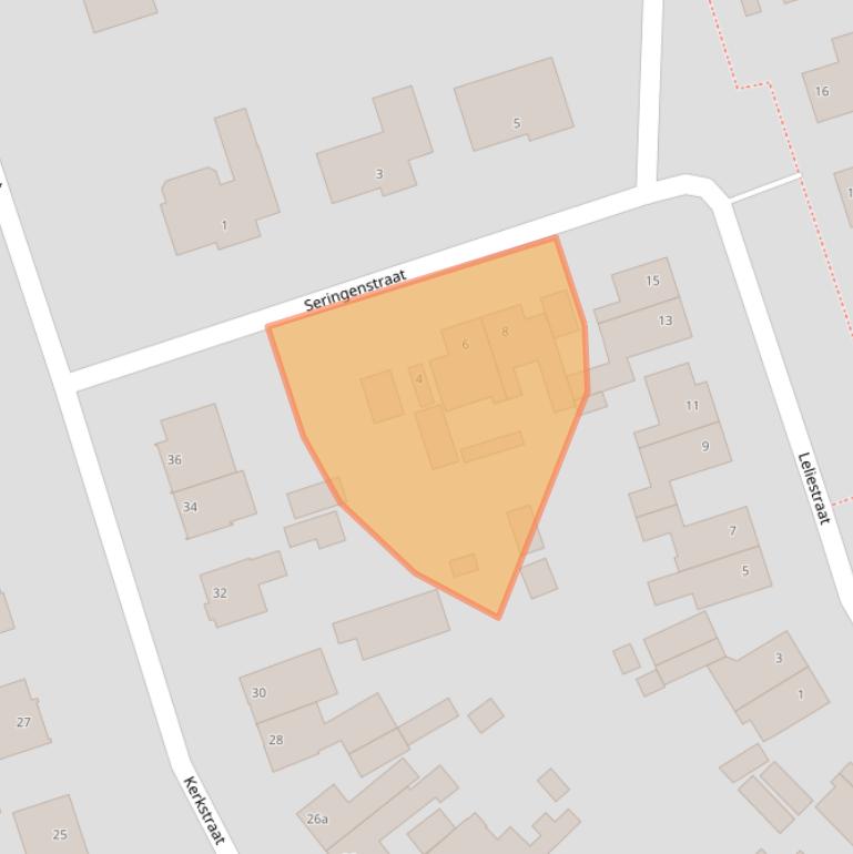 Kaart van postcodegebied 4725AN.