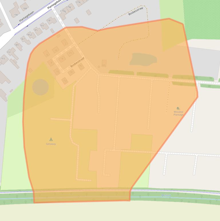 Kaart van postcodegebied 4725BC.