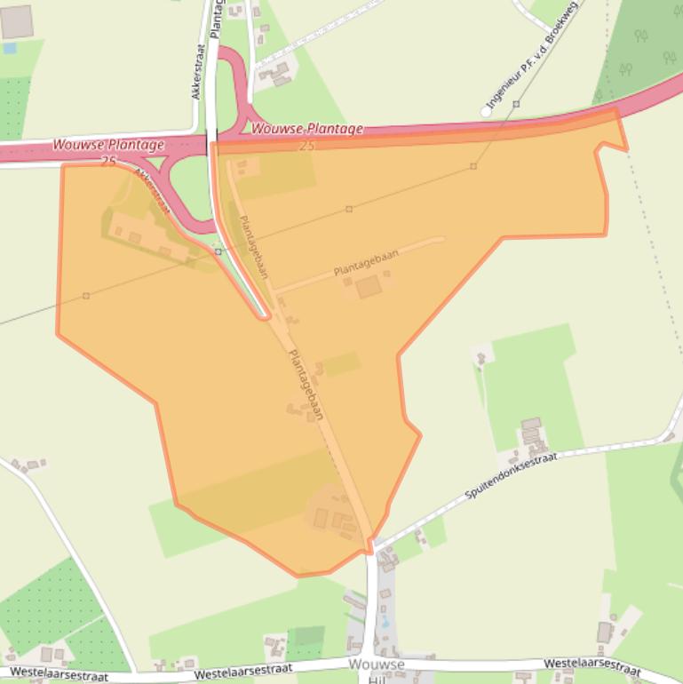 Kaart van postcodegebied 4725RA.