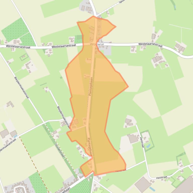 Kaart van postcodegebied 4725RB.