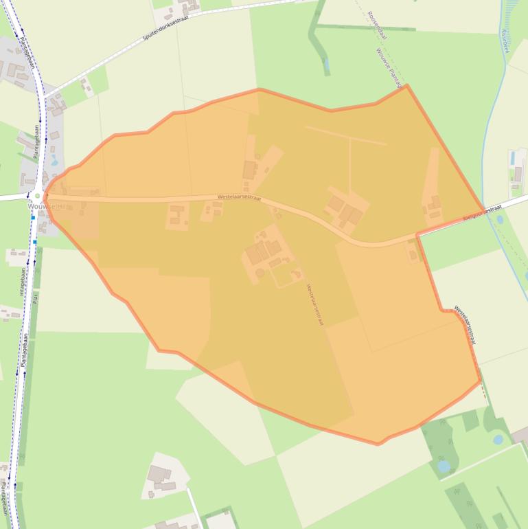 Kaart van postcodegebied 4725SC.