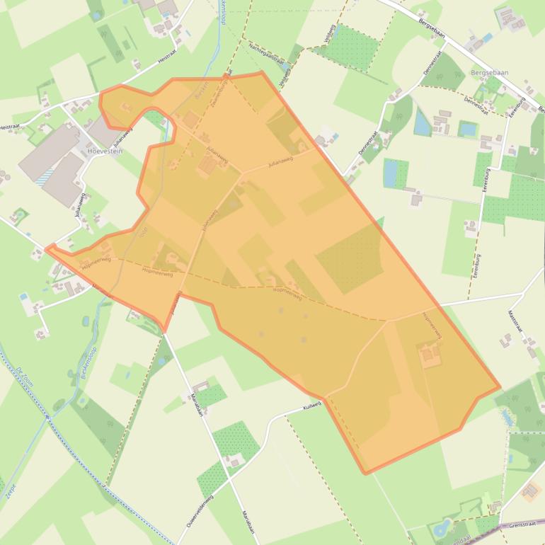 Kaart van postcodegebied 4725SH.