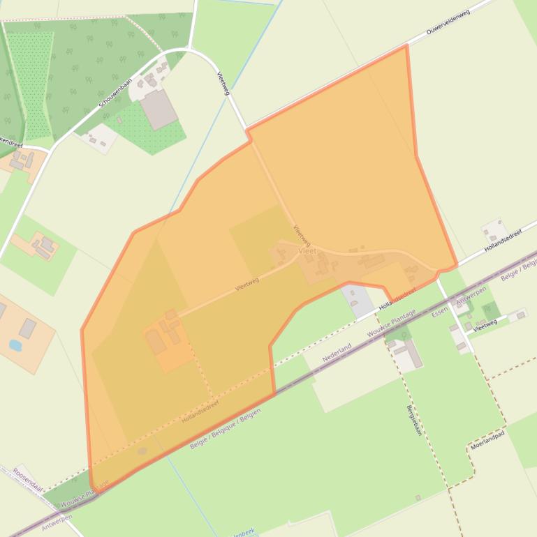 Kaart van postcodegebied 4725SN.