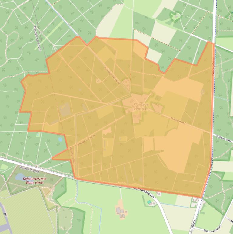 Kaart van postcodegebied 4725SR.