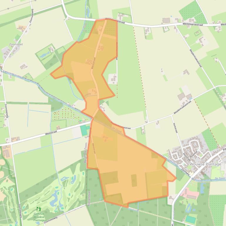 Kaart van postcodegebied 4725TB.
