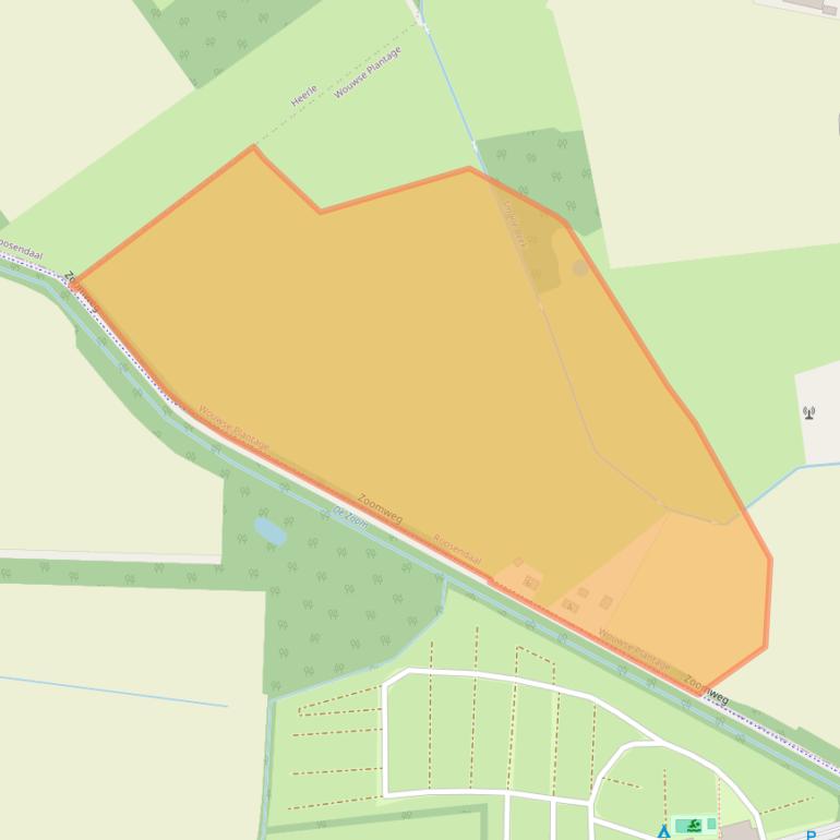 Kaart van postcodegebied 4725TC.