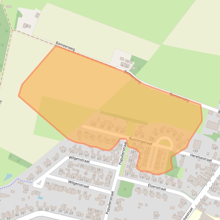 Kaart van postcodegebied 4726BB.