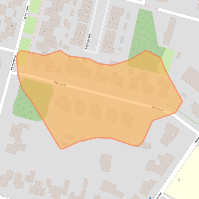 Kaart van postcodegebied 4726BE.