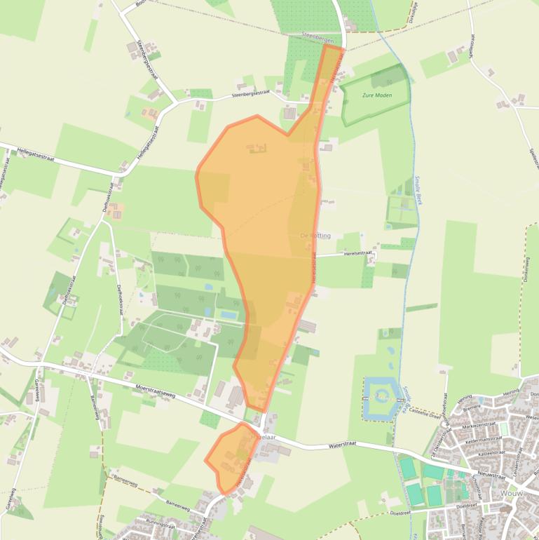 Kaart van postcodegebied 4726SR.