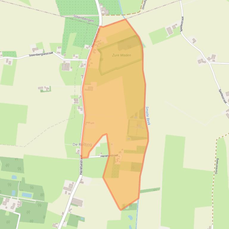 Kaart van postcodegebied 4726SV.