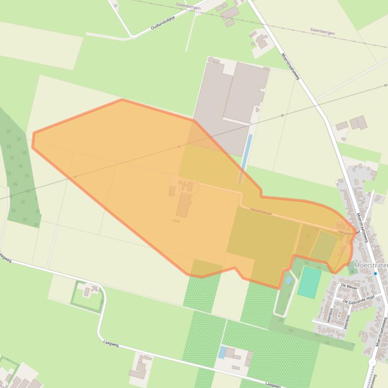 Kaart van postcodegebied 4727SJ.