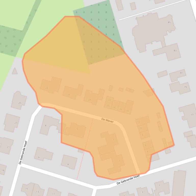 Kaart van postcodegebied 4727TC.