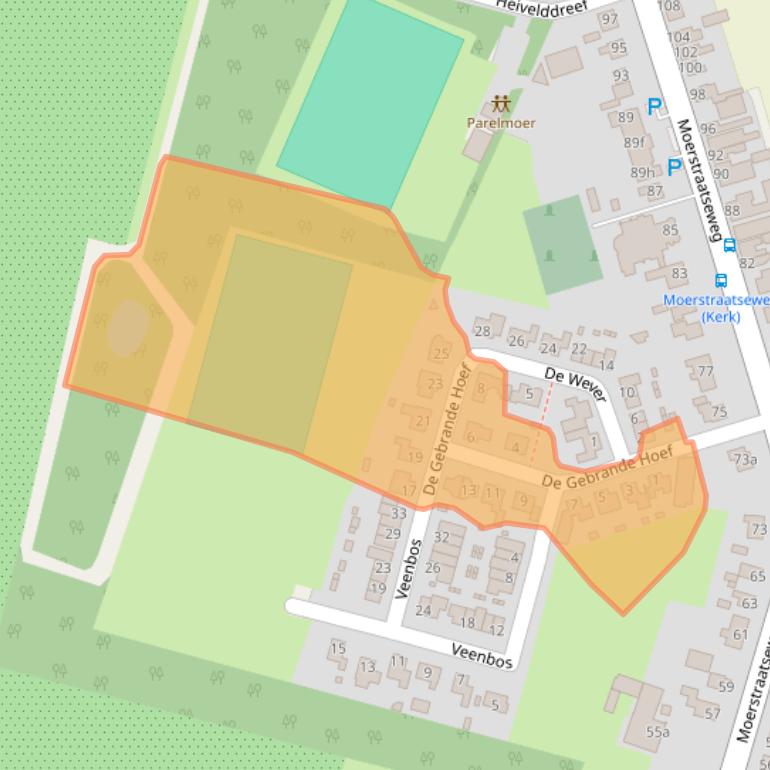 Kaart van postcodegebied 4727TD.