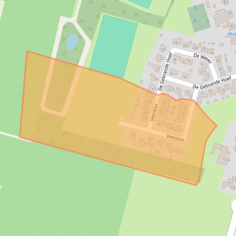 Kaart van postcodegebied 4727TE.