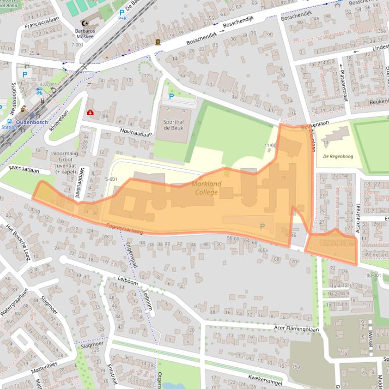 Kaart van postcodegebied 4731AA.