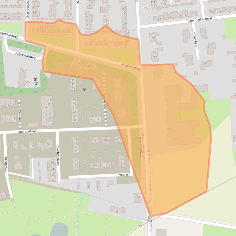 Kaart van postcodegebied 4731AC.