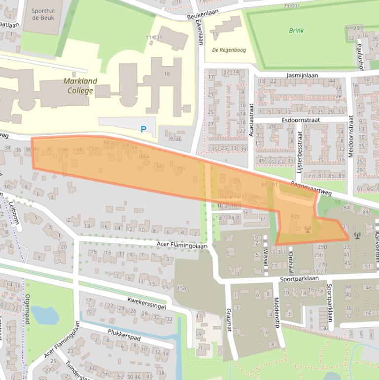 Kaart van postcodegebied 4731AE.