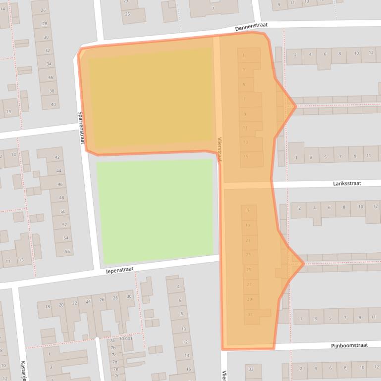 Kaart van postcodegebied 4731AX.