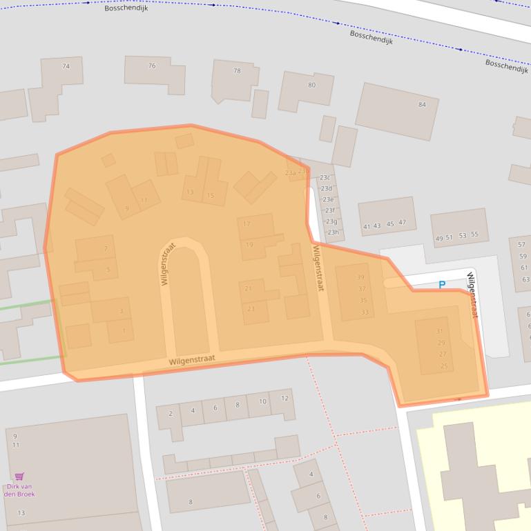 Kaart van postcodegebied 4731BH.