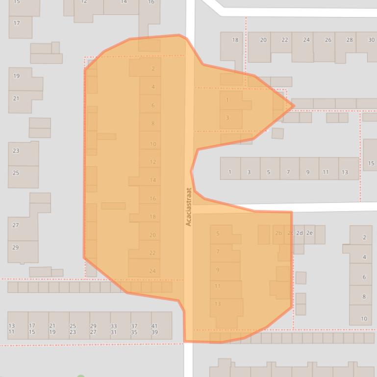 Kaart van postcodegebied 4731CA.