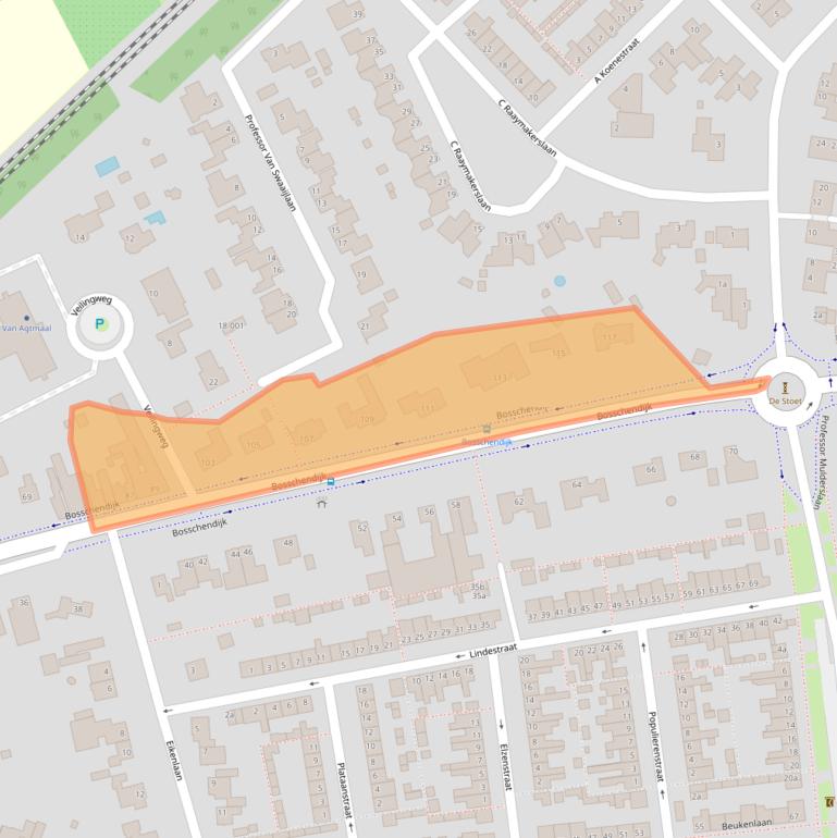 Kaart van postcodegebied 4731DC.