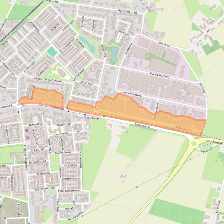 Kaart van postcodegebied 4731DD.