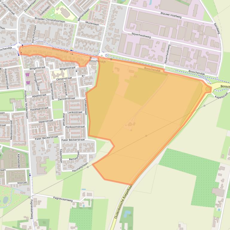 Kaart van postcodegebied 4731DH.