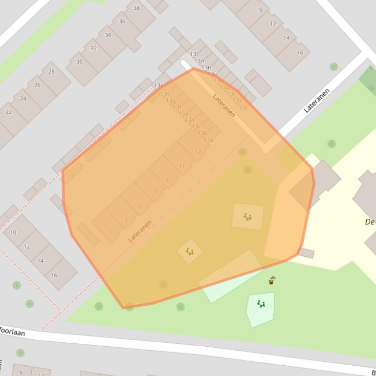 Kaart van postcodegebied 4731DZ.