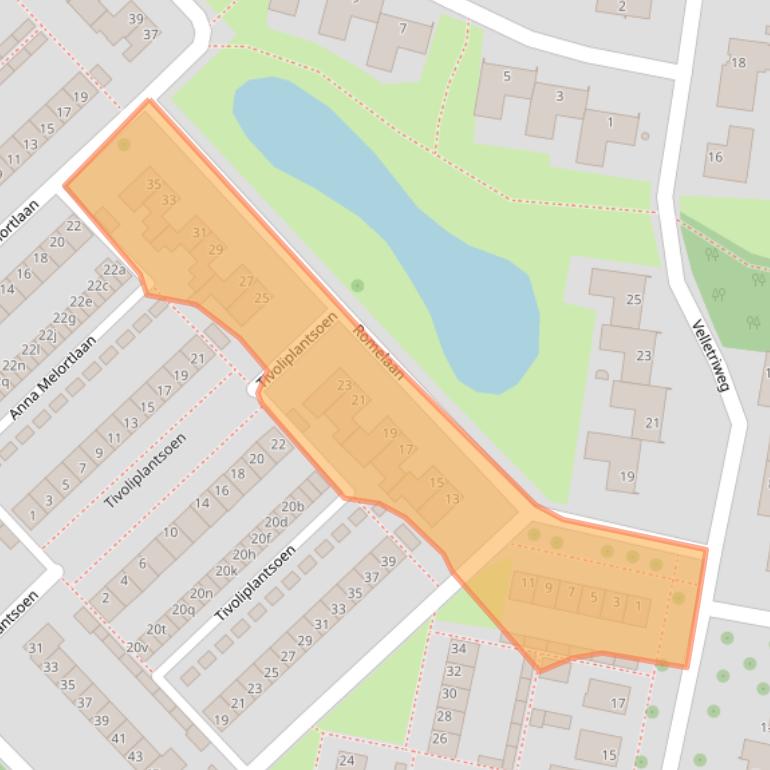 Kaart van postcodegebied 4731EE.