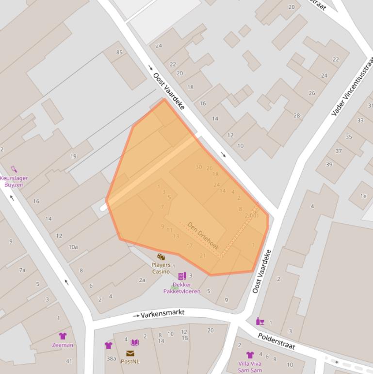 Kaart van postcodegebied 4731GZ.