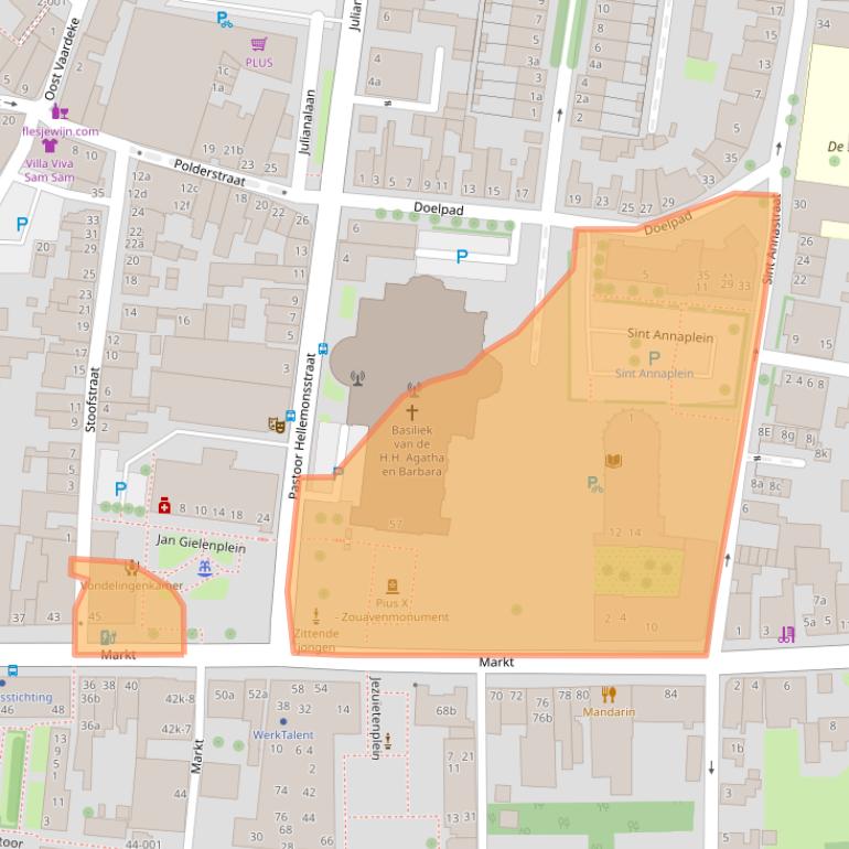 Kaart van postcodegebied 4731HN.