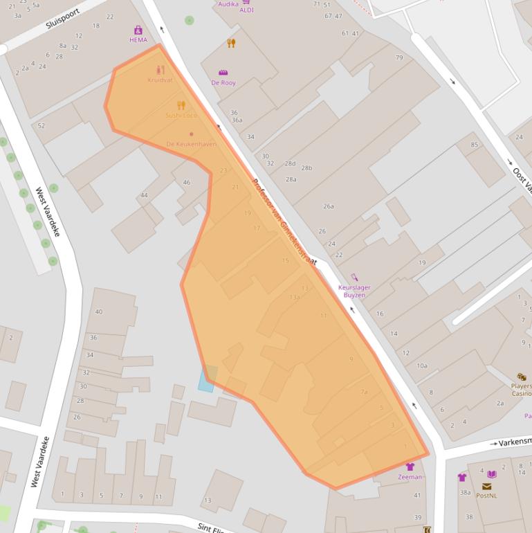 Kaart van postcodegebied 4731JX.