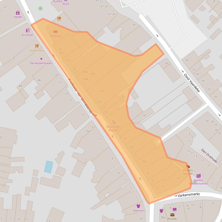 Kaart van postcodegebied 4731JZ.