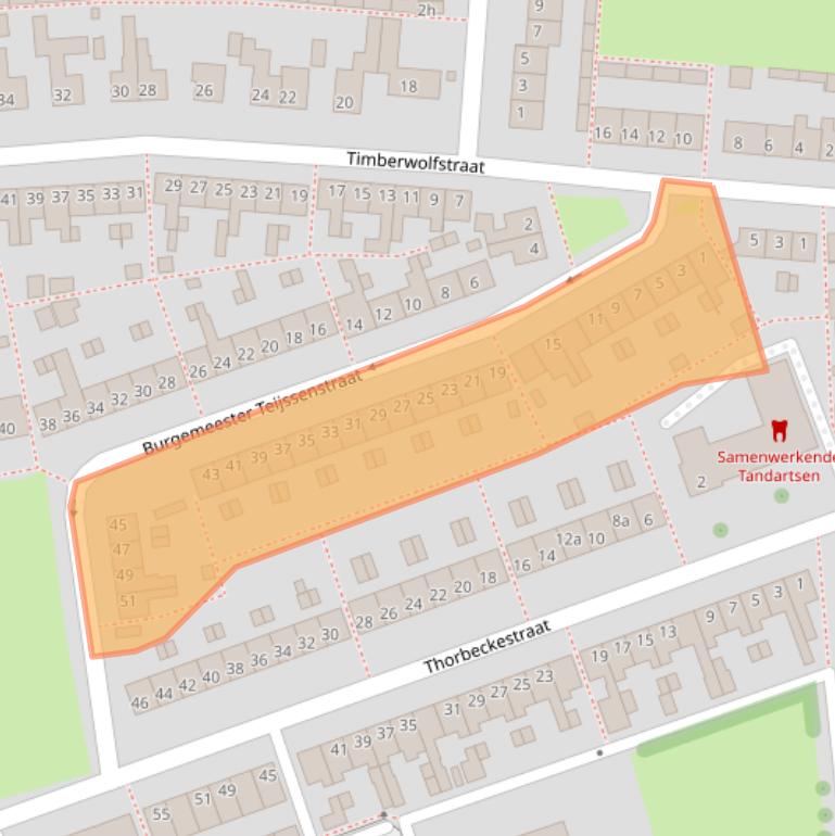Kaart van postcodegebied 4731KV.
