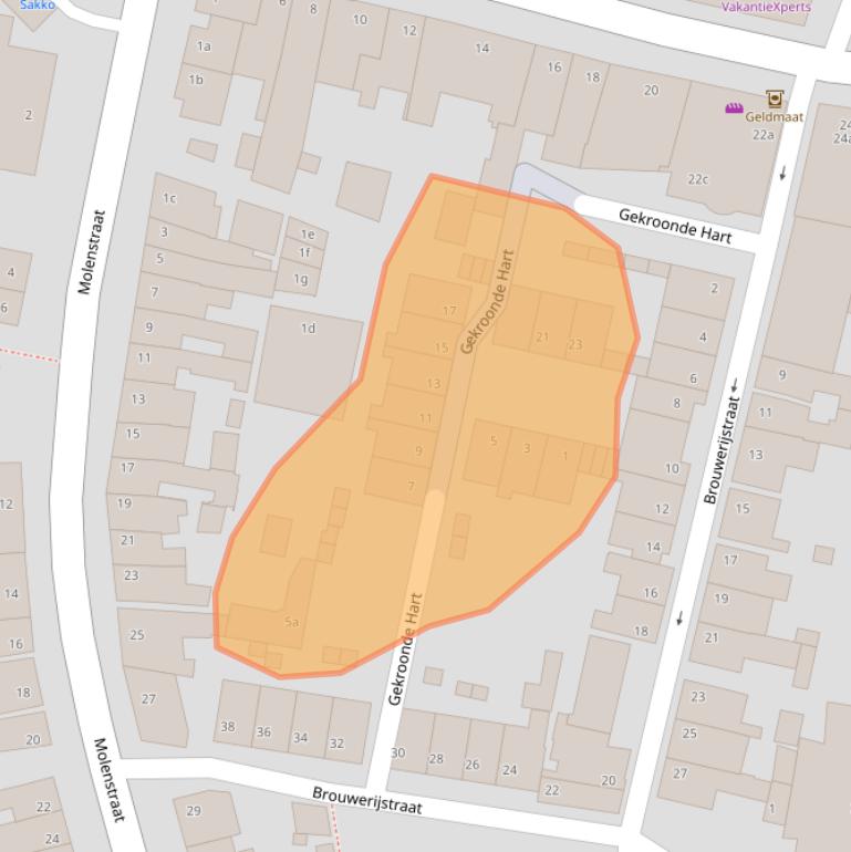 Kaart van postcodegebied 4731PA.