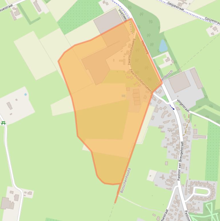 Kaart van postcodegebied 4731RB.