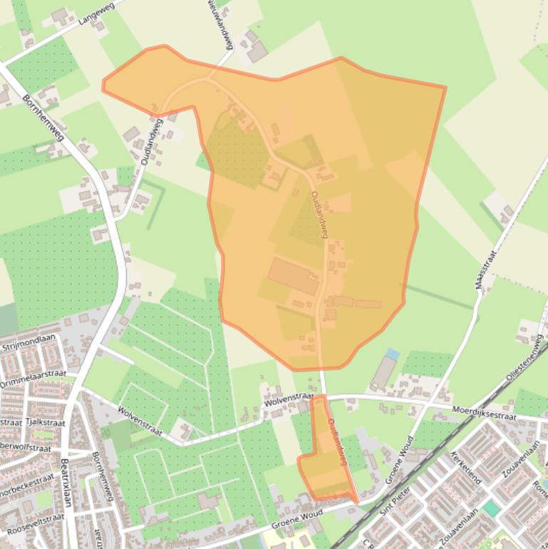 Kaart van postcodegebied 4731TP.