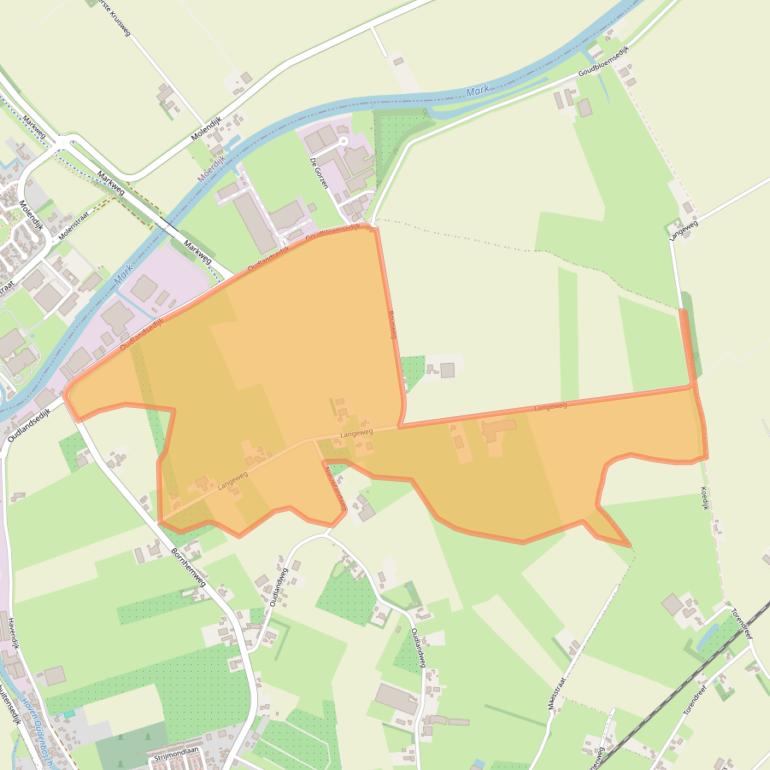 Kaart van postcodegebied 4731TS.