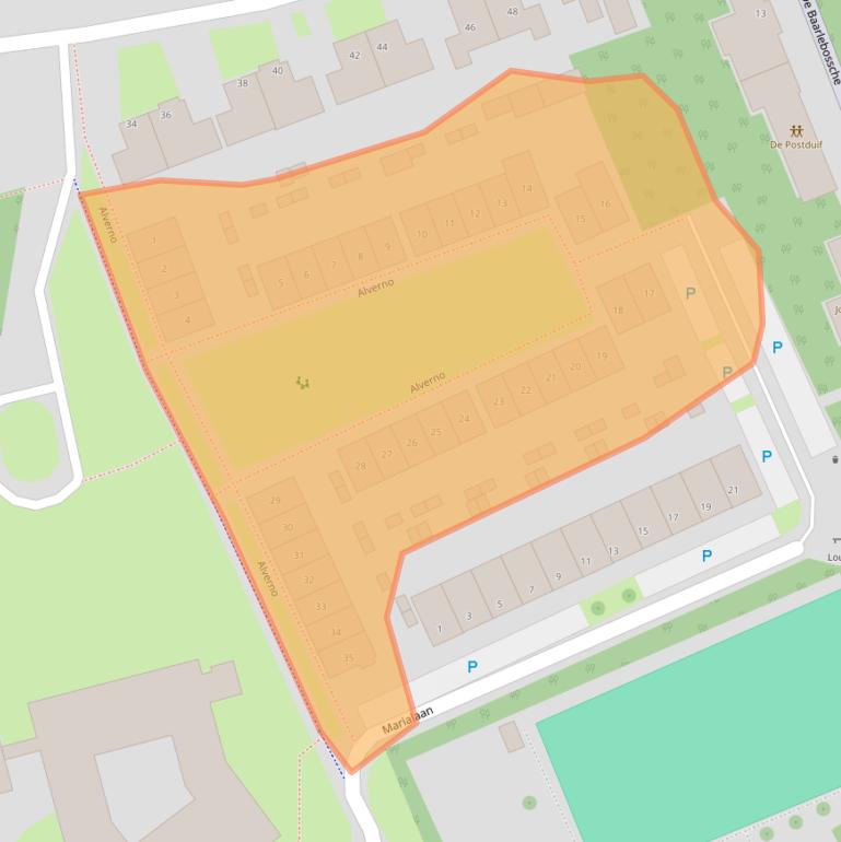Kaart van postcodegebied 4731TW.