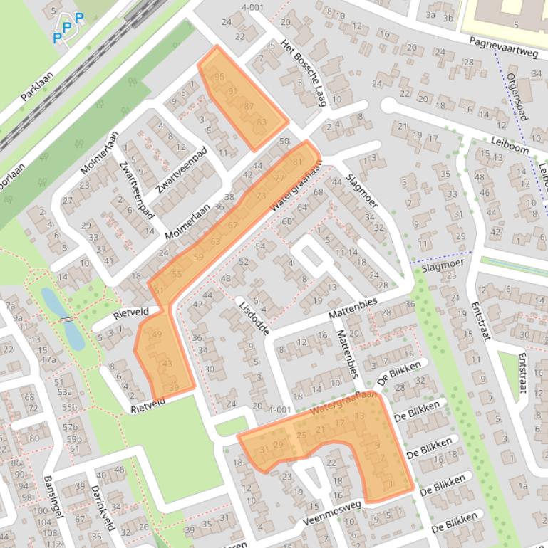 Kaart van postcodegebied 4731WJ.