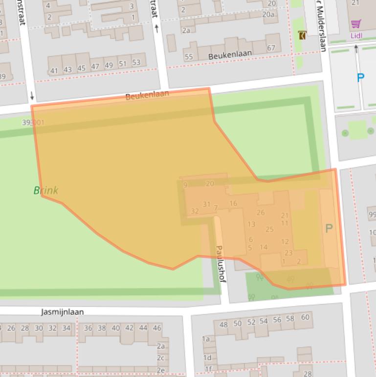 Kaart van postcodegebied 4731XZ.