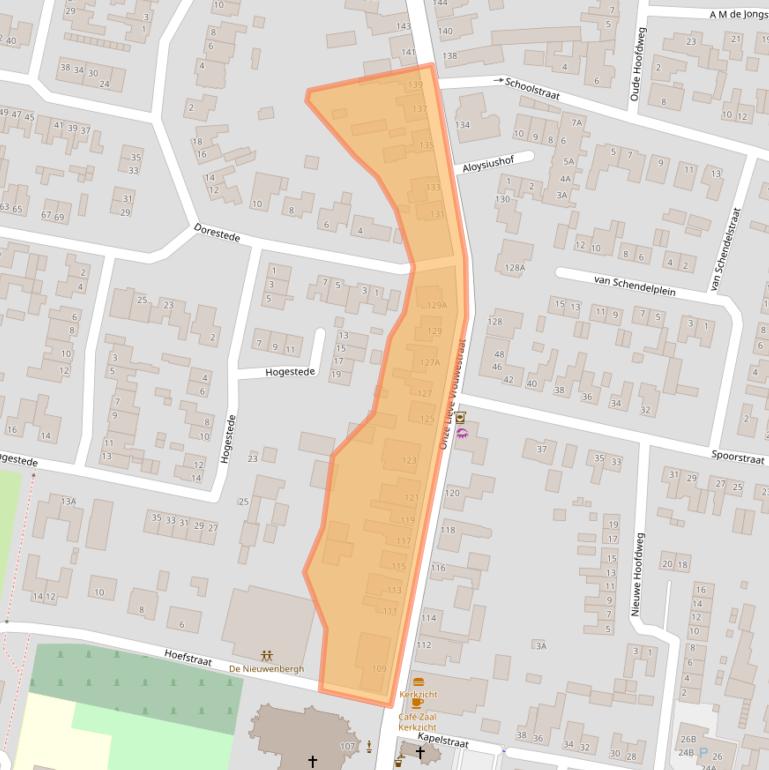Kaart van postcodegebied 4735AB.