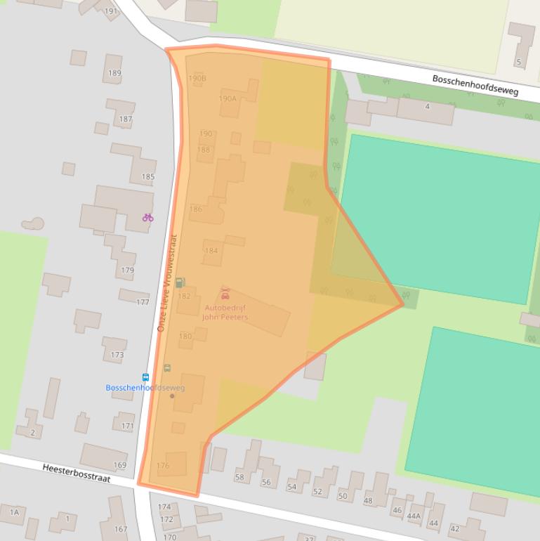 Kaart van postcodegebied 4735AJ.