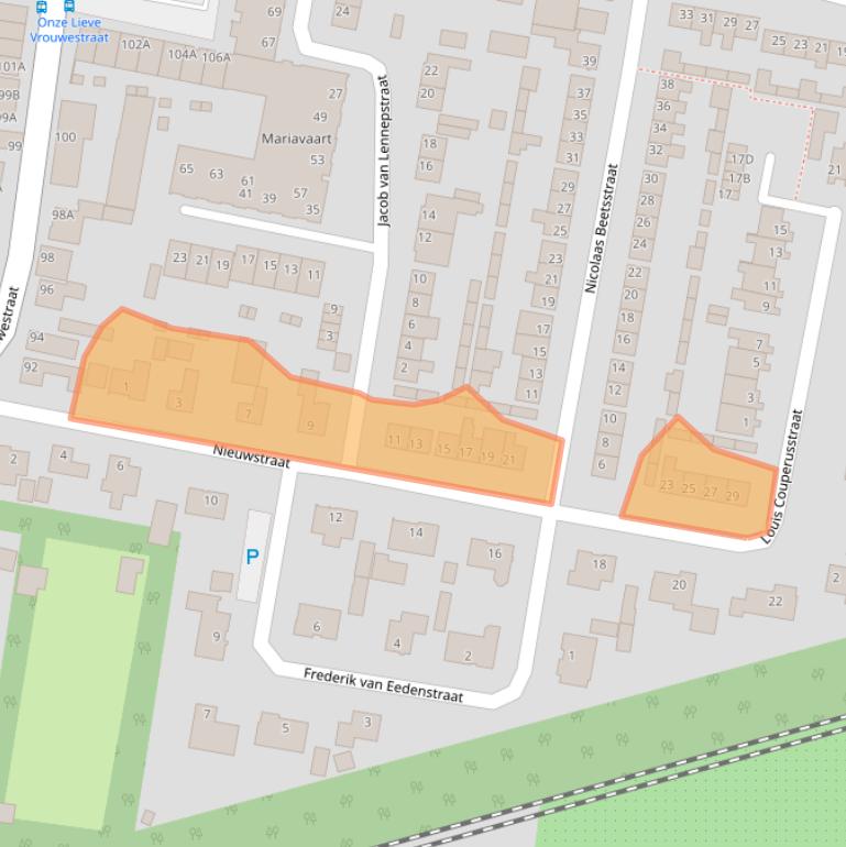 Kaart van postcodegebied 4735AM.