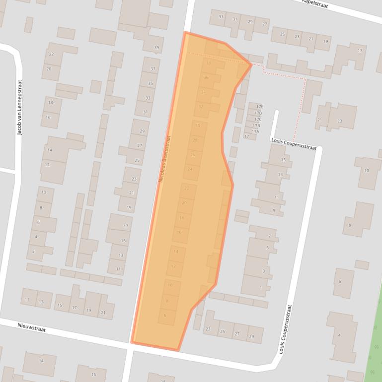 Kaart van postcodegebied 4735AS.