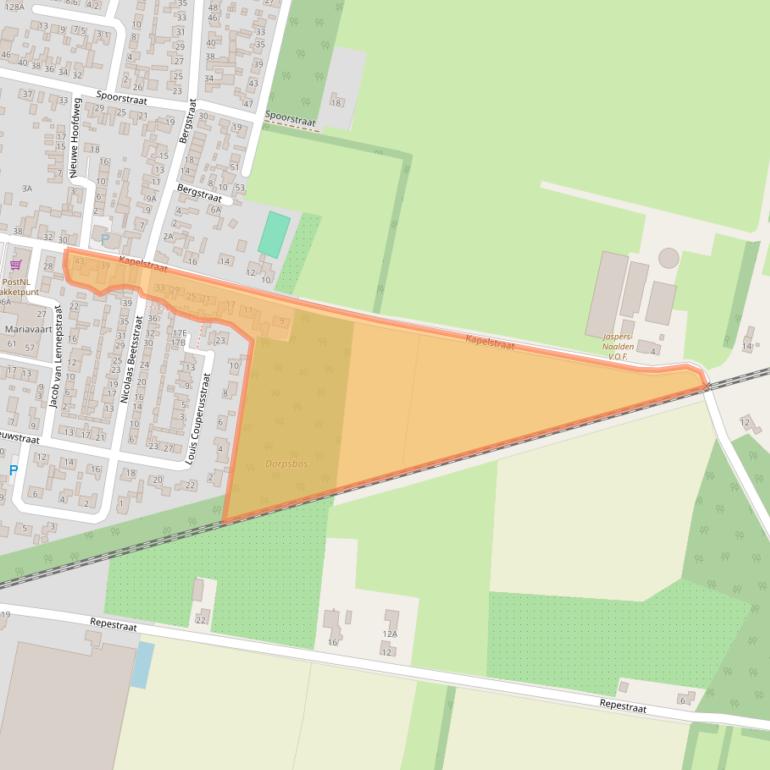 Kaart van postcodegebied 4735AW.