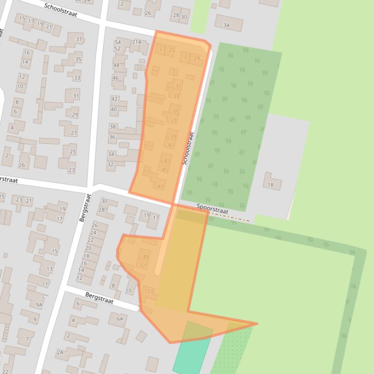 Kaart van postcodegebied 4735BM.