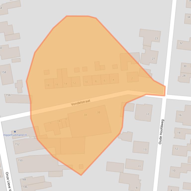 Kaart van postcodegebied 4735BR.