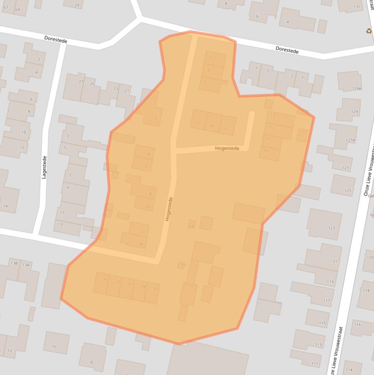 Kaart van postcodegebied 4735CD.